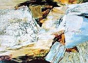 An abstract expressionist painting by Jane Frank (1918-1986): Crags and Crevices, 1961