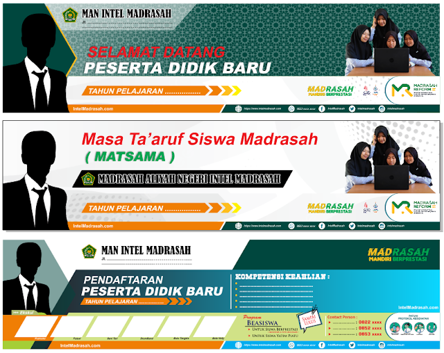 Download Desain Spanduk Matsama dan Selamat Datang Peserta Didik Baru Tahun 2023-2024 - Intel Madrasah