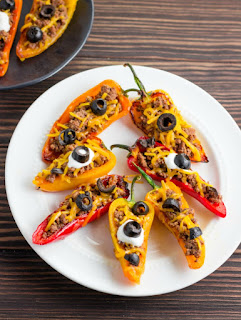 KETO TACO STUFFED MINI PEPPERS #keto #taco #breakfast 