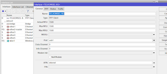 APN telkomsel pada mikrotik
