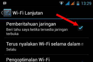 pemberitahuan jaringan wifi