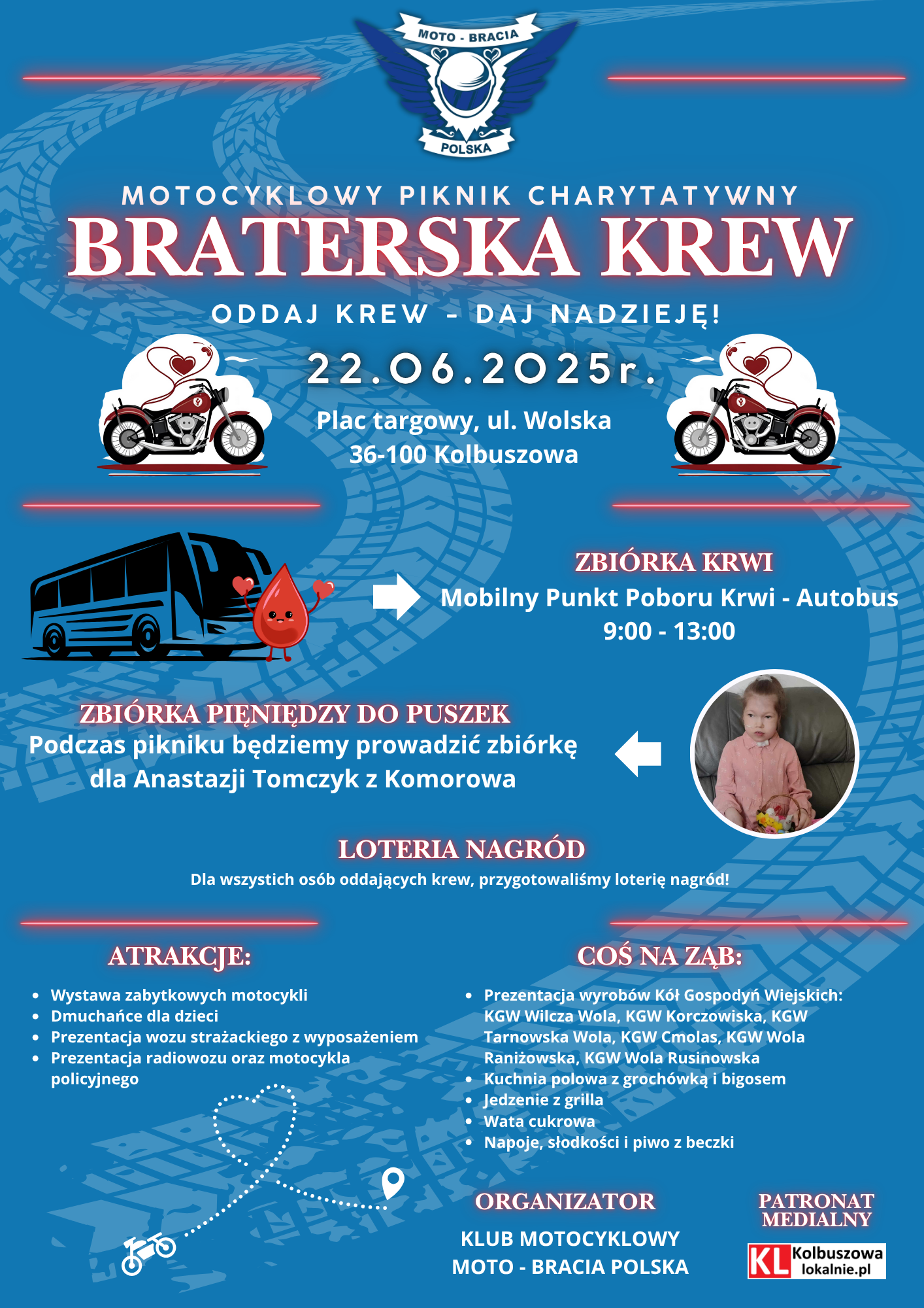 „Braterska Krew” – przed nami Motocyklowy Piknik Charytatywny w Kolbuszowej.
