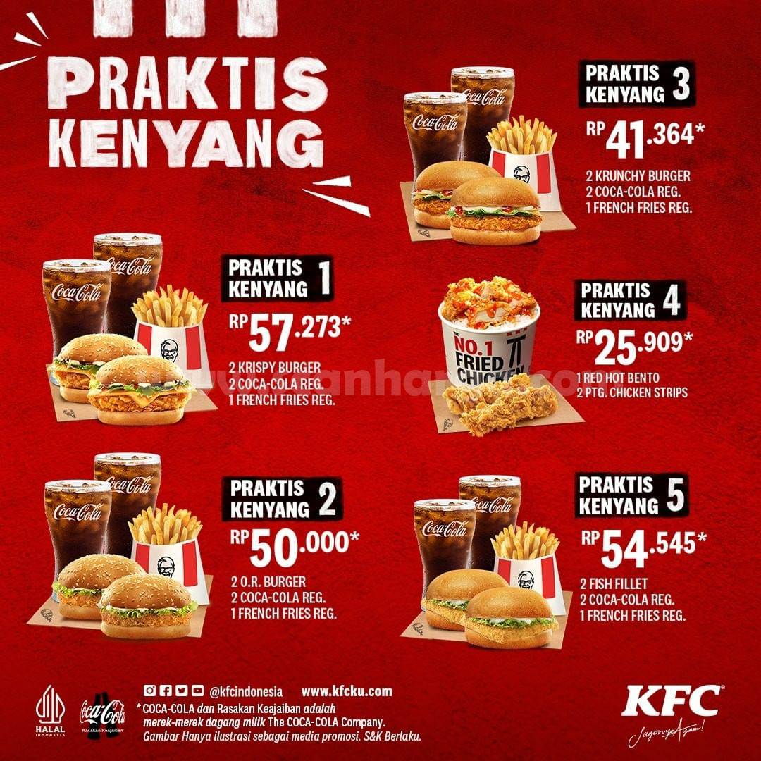 Promo KFC PAKET Praktis Kenyang – Harga mulai Rp. 25.909