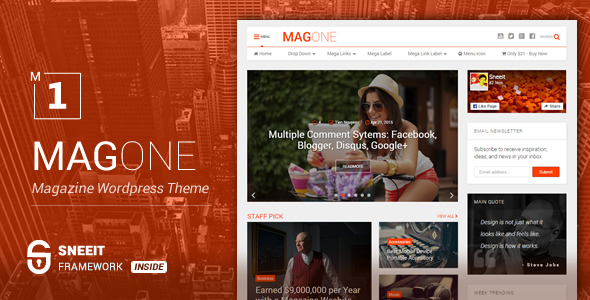 MagOne Blogger Tempate Premium Version 6.9.52