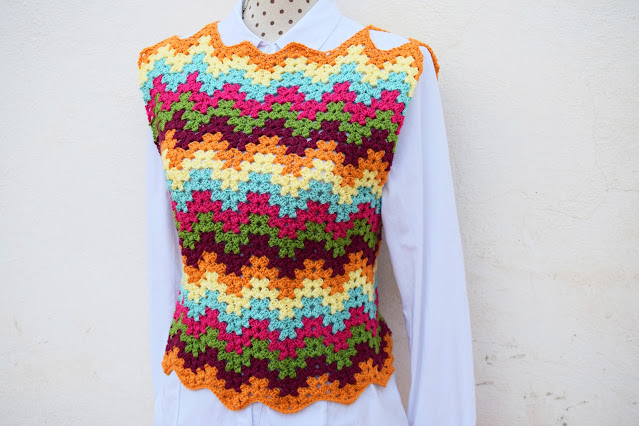 1 Crochet Imagen Blusaa , jarsey o chaleco de verano a crochet y ganchillo Majovel Crochet facil sencillo bareta paso a paso DIY