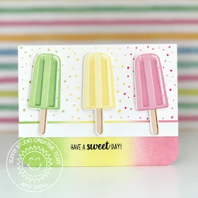 Sunny Studio Stamps: Perfect Popsicles Summery Popsicle Trio Card by Amy Yang