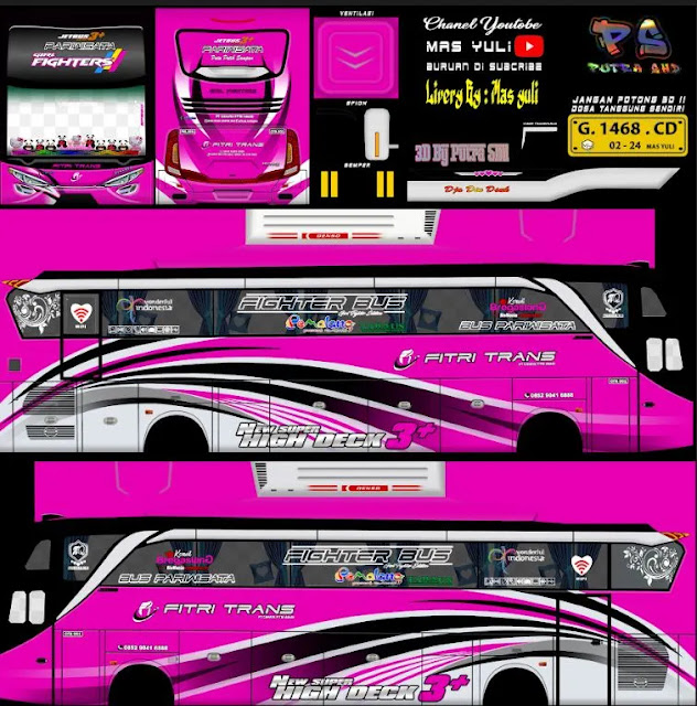 Livery Bussid Format PNG Pariwisata