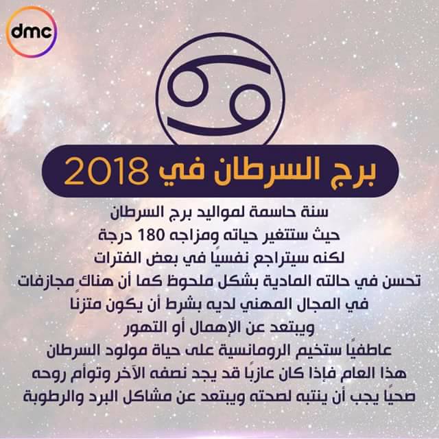 برج السرطان 2018