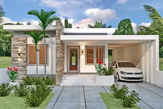 7 desain inspiratif rumah ukuran 10x12 1 lantai 3 kamar tidur