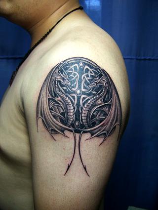Dragon couple tattoo