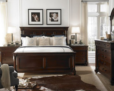Brown furniture in bedroom
