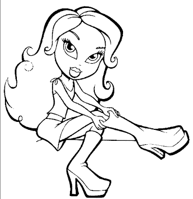 Bratz Coloring Pages on Bratz Coloring Pages  Bratz Colouring Sheets