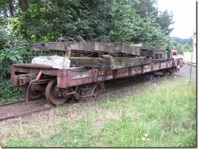 IMG_7665 Cut-Down Southern Pacific Gondola #334544 at Golf Junction in Sellwood, Oregon on July 15, 2007