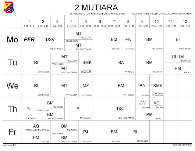 Tutorial jadual asc