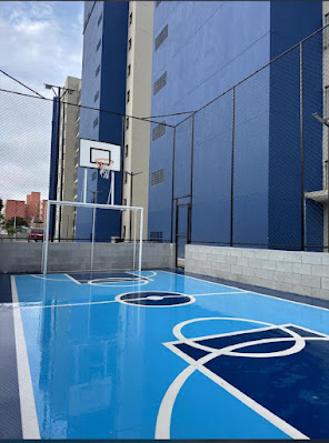 Quadra de esportes do Residencial Santa Bárbara. Crédito: Movimento Pela Moradia Leste II