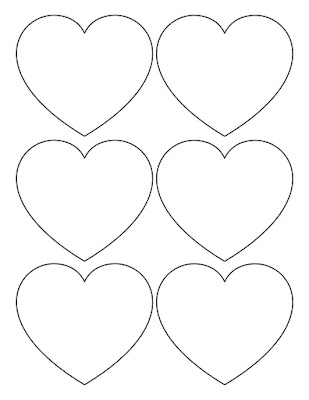 6up zentangle heart template