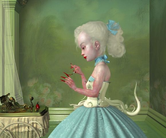 ray caesar pinturas surreais sombrias infantis