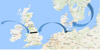 Route from Stockholm to Liverpool