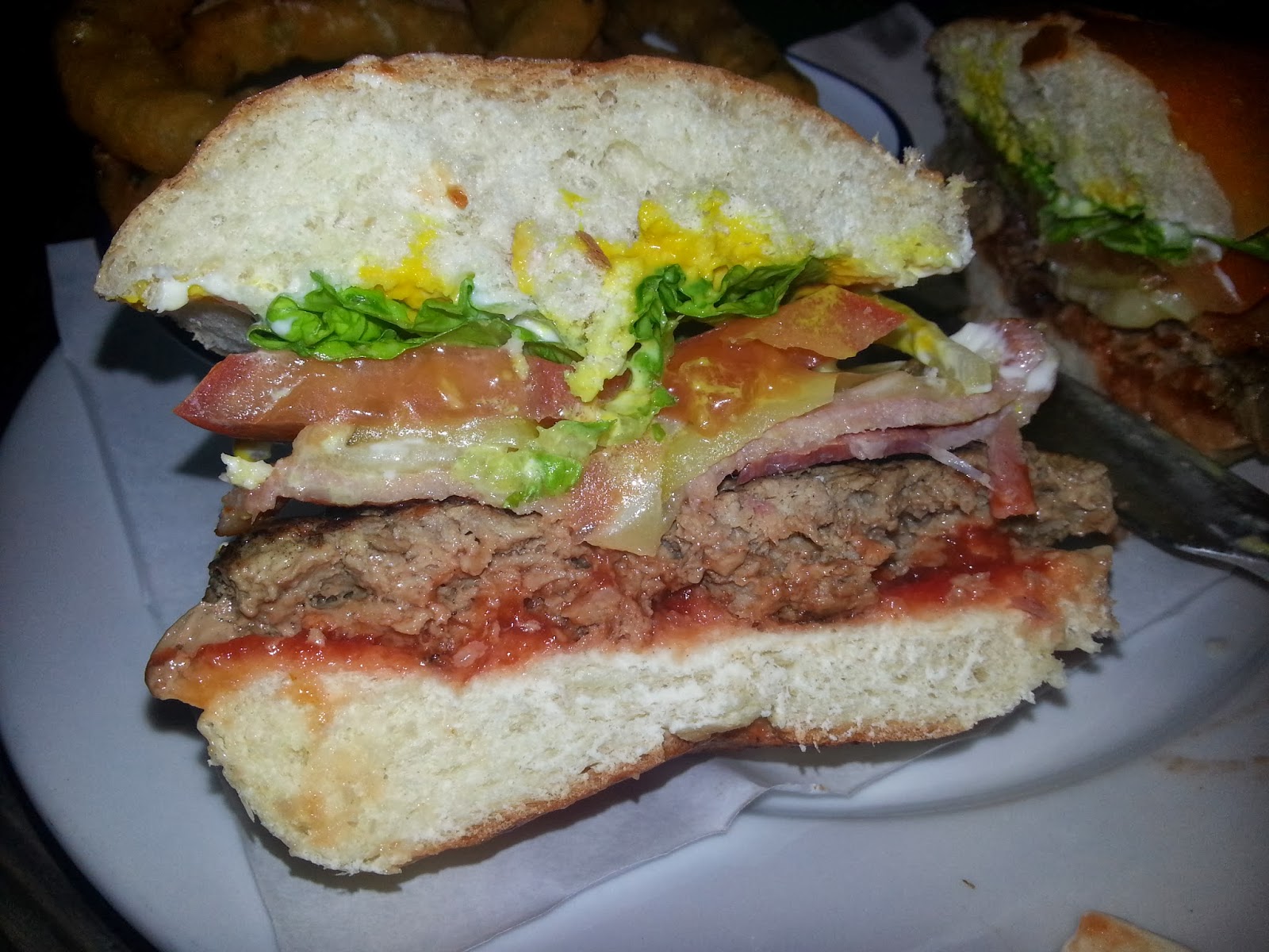 Cut-through - burger at The Ring, Southwark