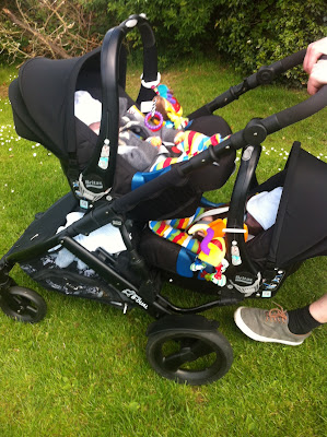 britax b-dual tandem twin buggy car seat pushchair pram buggy review 2012 black thunder