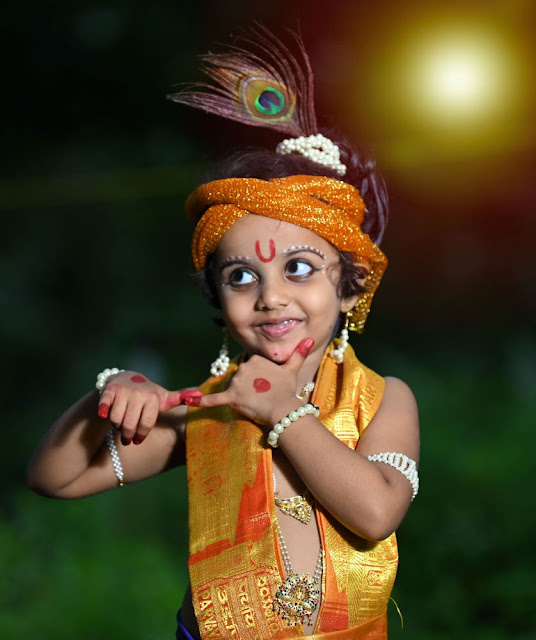 cute naughty krishna dressup