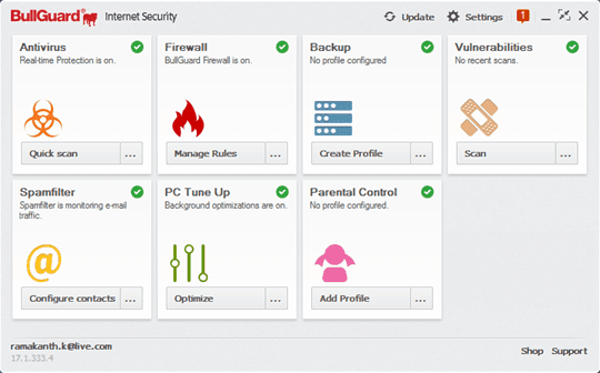 BullGuard Internet Security Free 2018
