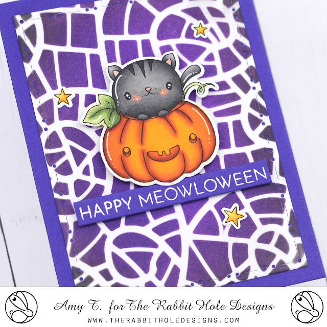 Meowgical Stamp and Die Set illustrated by Agota Pop, Fiddlehead Stencil, You've Been Framed - Layering Dies by The Rabbit Hole Designs #therabbitholedesignsllc #therabbitholedesigns #trhd