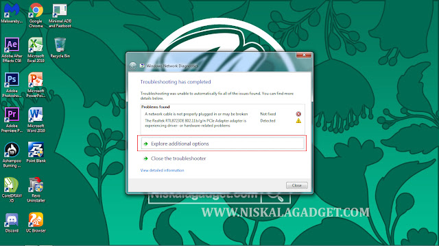 Wifi Windows 7 Yang Tidak Bisa Konek atau Troubleshoot