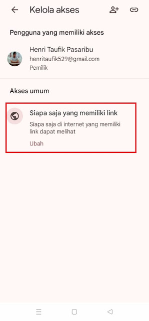 Cara Membuat Link Google Drive di HP