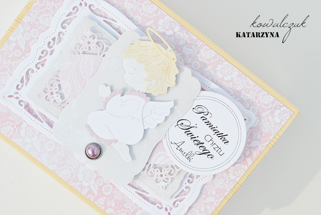 drewniane pudełko na pamiątki scrapbooking