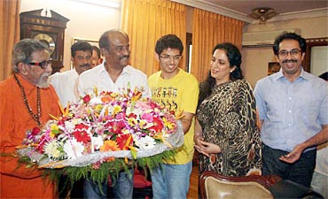 Rajinikanth with Bal Thackeray
