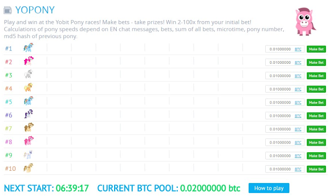 How to Play Games Yopony at Yobit