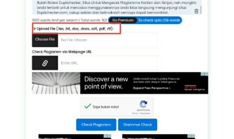 Riview Duplichecker.com, Situs Untuk Mengecek Plagiarisme Konten dan Skripsi