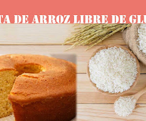 ¡Muy esponjosa! Torta de arroz en licuadora sin harina ni huevo (Libre de gluten)