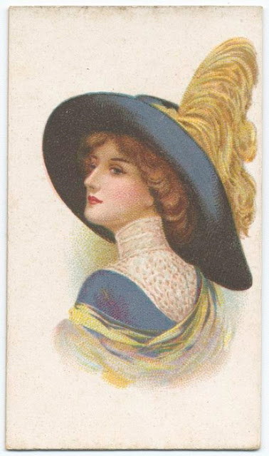 Старинные открытки «Дамы в шляпках»