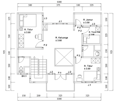 Denah Rumah 2 Lantai, Ukuran lahan 10 x 11 m | Home Design and Ideas