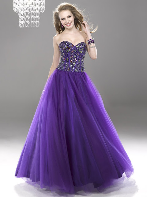 Ball Gown Purple Prom Dresses From Flirt by Maggie Sottero