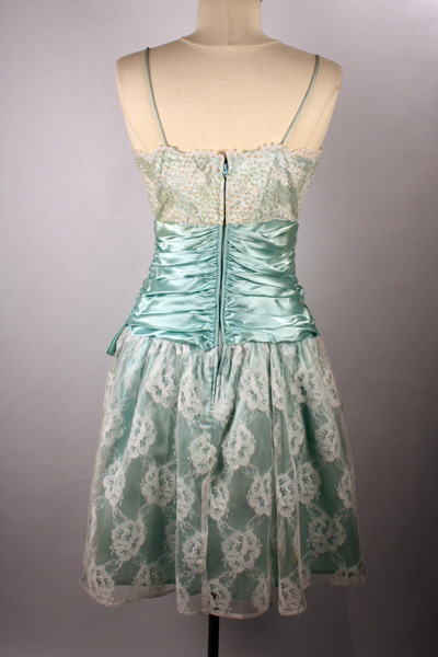 Mint Green Bridesmaid Dresses on Found This Beautiful 80s Prom Dress In Satin Mint Green At Screaming