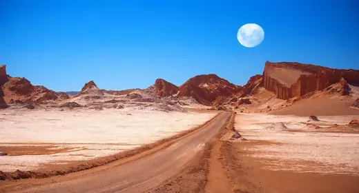 View of the Atacama Desert in Chile.