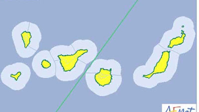 Predicción lluvias y nieve Canarias 18 y  19 marzo