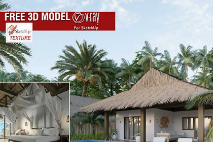 Amazing Complimentary Sketchup 3D Model Bungalow Resort