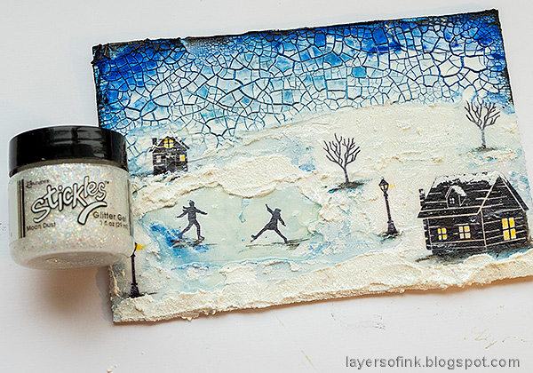 Layers of ink - Mixed Media Winter Landscape Tutorial by Anna-Karin Evaldsson.