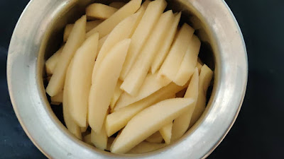 soak and remove starch for crunchy potatoes