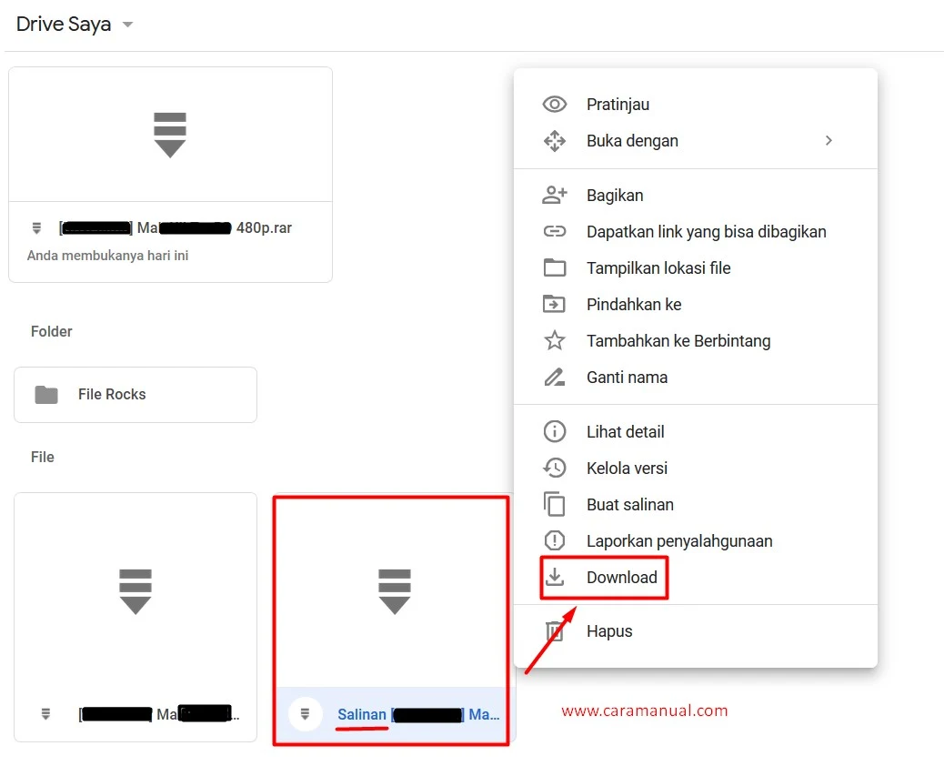 download file salinan google drive