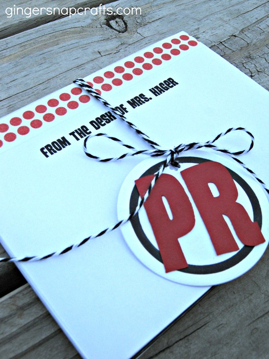 teacher gift diy notepad