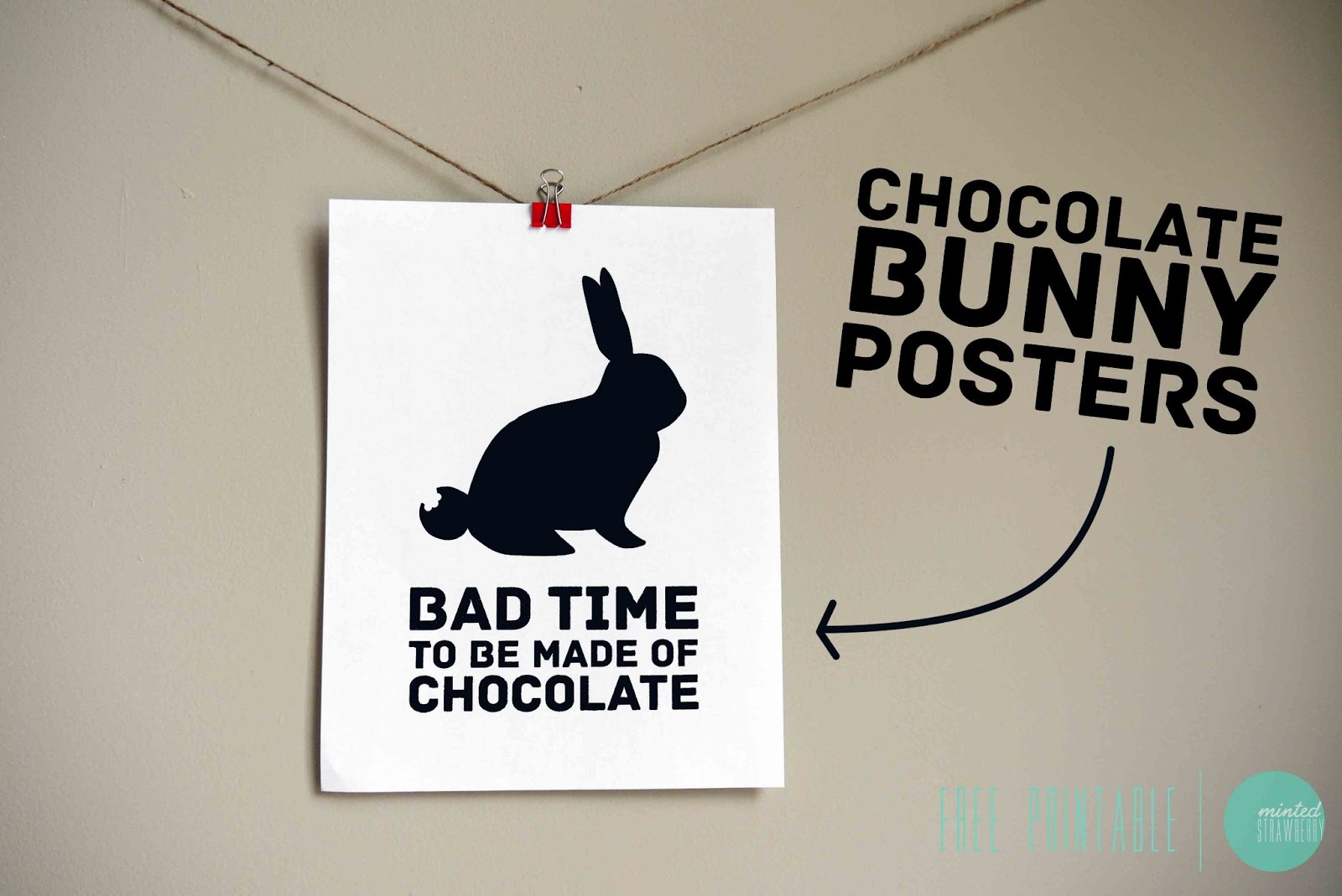 Free Printable Chocolate Bunny Silhouette @ mintedstrawberry.blogspot ...