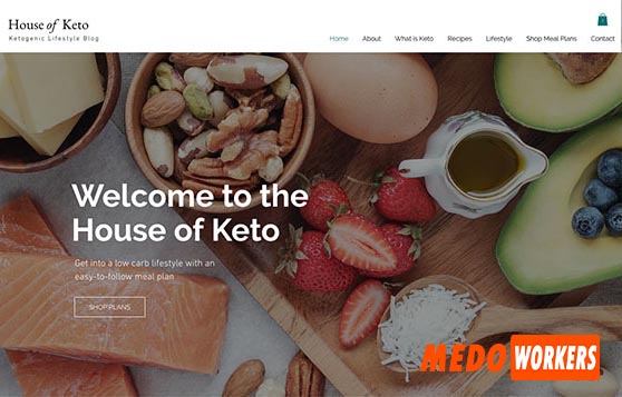 Food Blog Website Template Wix, Keto blog