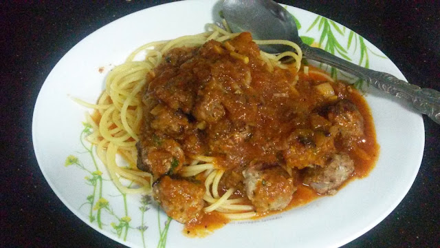 Himpunan Resepi Bonda: Spaghetti with Meatball