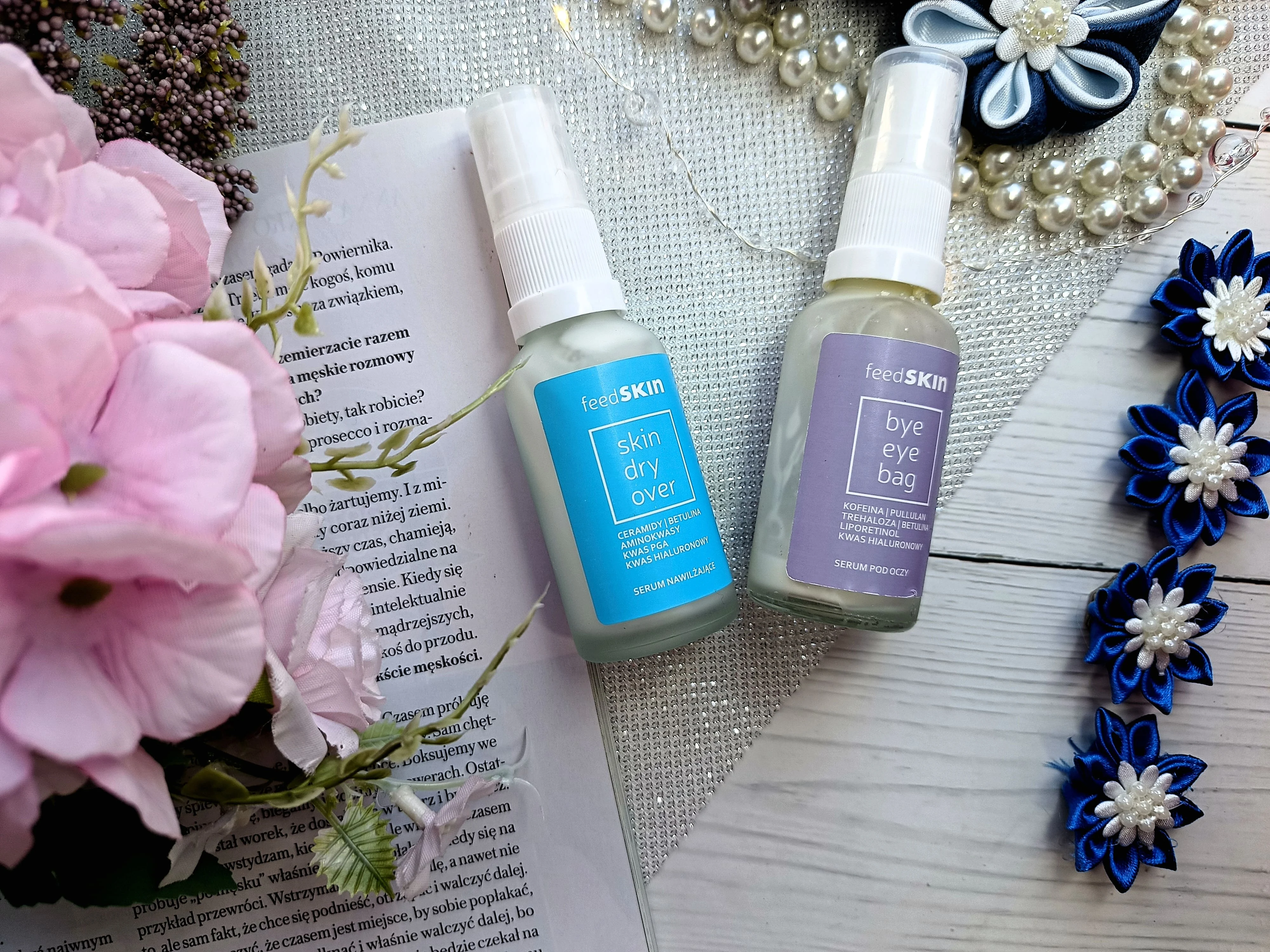 Feedskin dry over serum nawilżające, feedskin bye eye bag serum