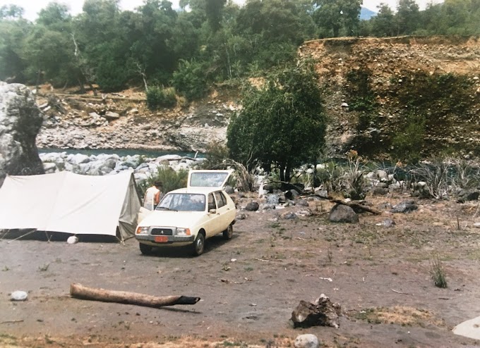 De camping en 1983 / Archivo fotográfico de San Fabián de Alico